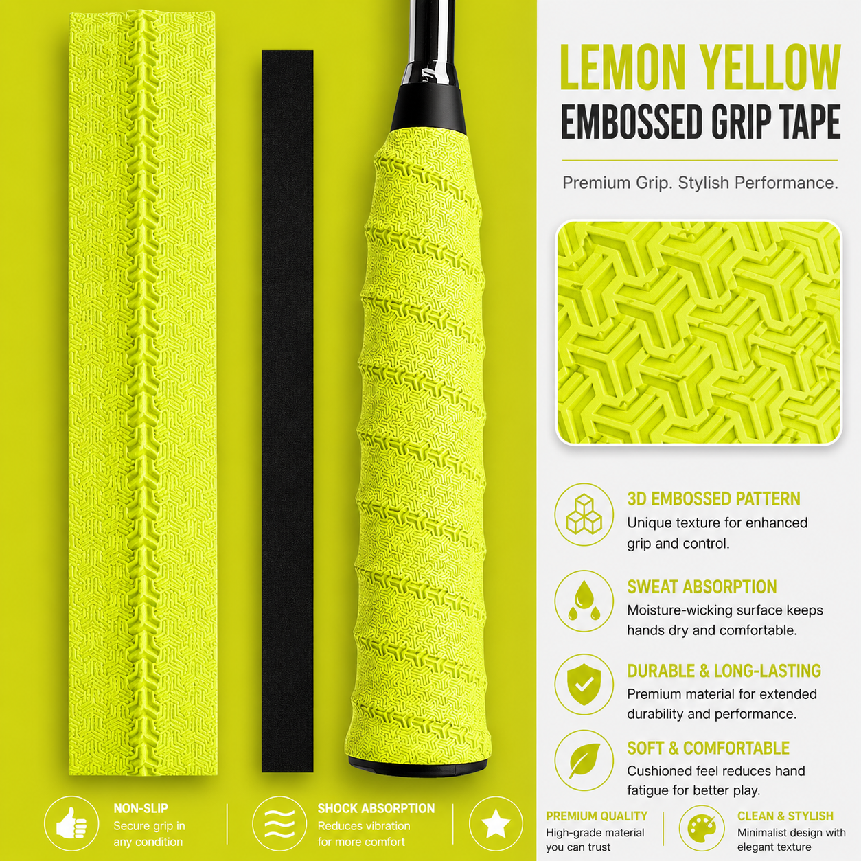 Serina Dragon Bone Overgrip – Premium Anti-Slip Grip Tape for Pickleball & Tennis