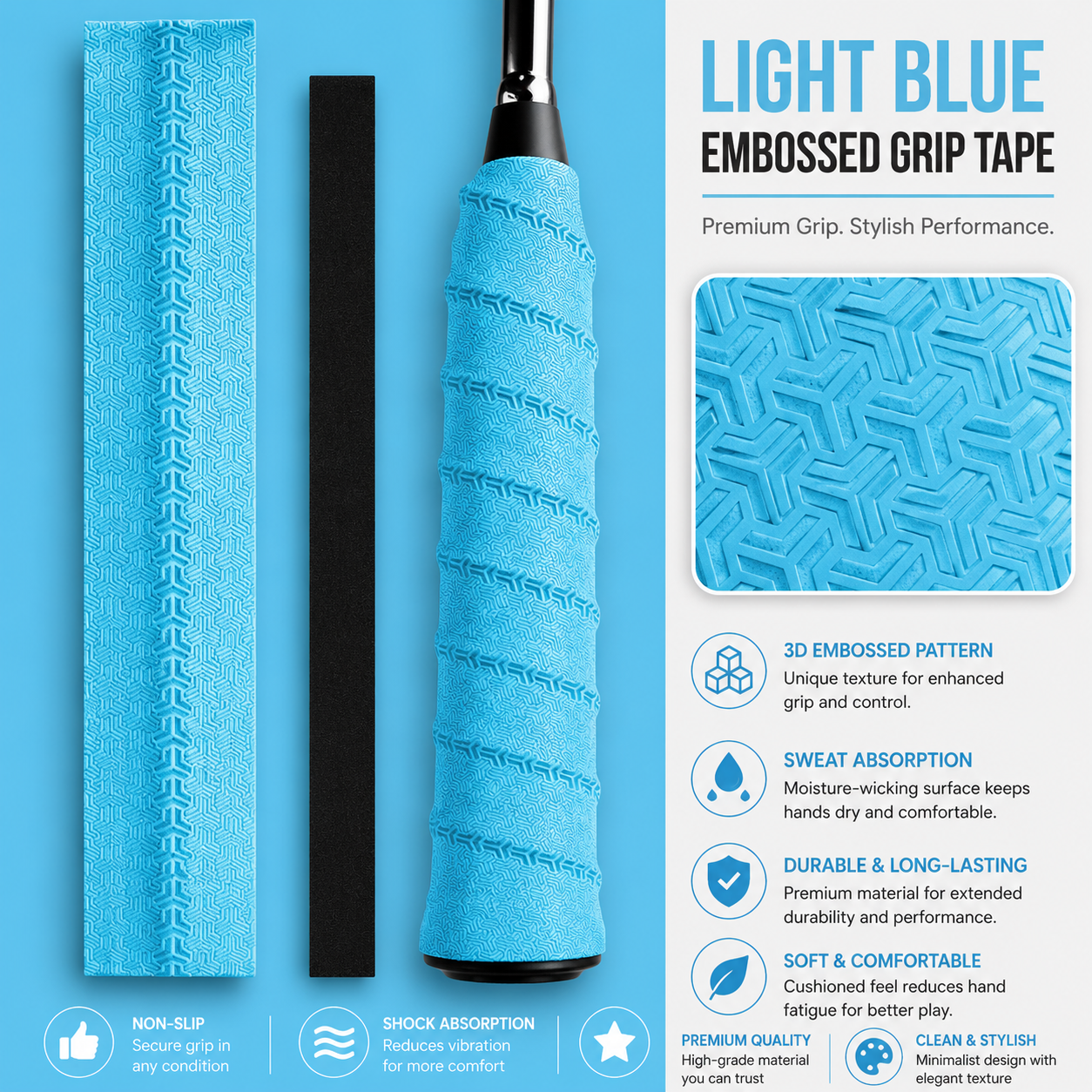 Serina Dragon Bone Overgrip – Premium Anti-Slip Grip Tape for Pickleball & Tennis