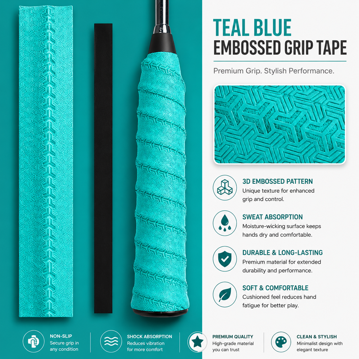 Serina Dragon Bone Overgrip – Premium Anti-Slip Grip Tape for Pickleball & Tennis