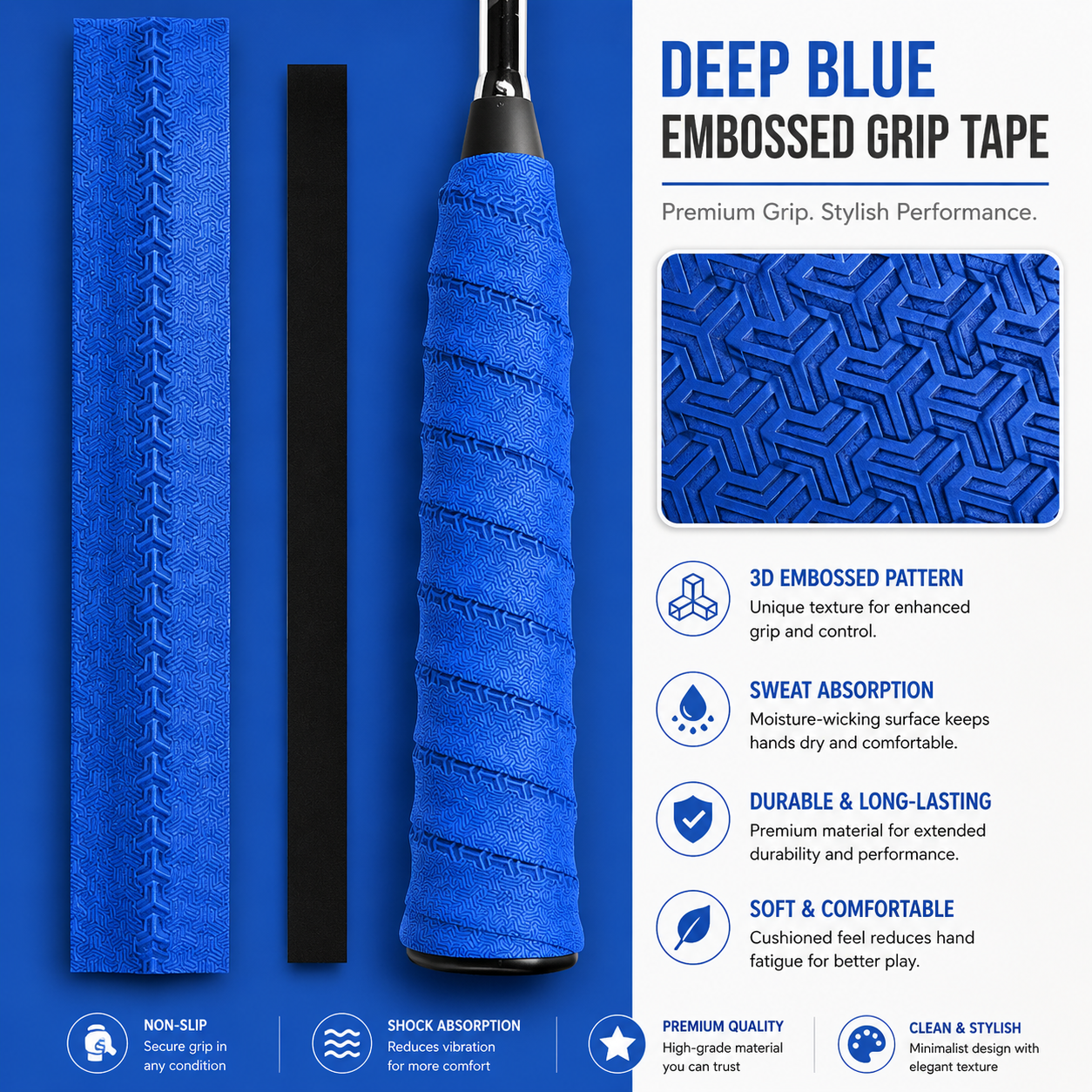 Serina Dragon Bone Overgrip – Premium Anti-Slip Grip Tape for Pickleball & Tennis